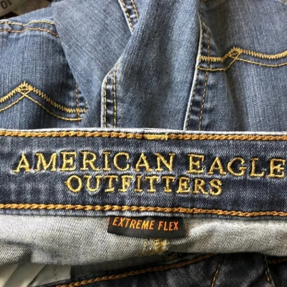 AMERICAN EAGLE Mens Slim Straight Jeans Blue Mid Wash Extreme Flex Size 29x30 - Picture 4 of 7